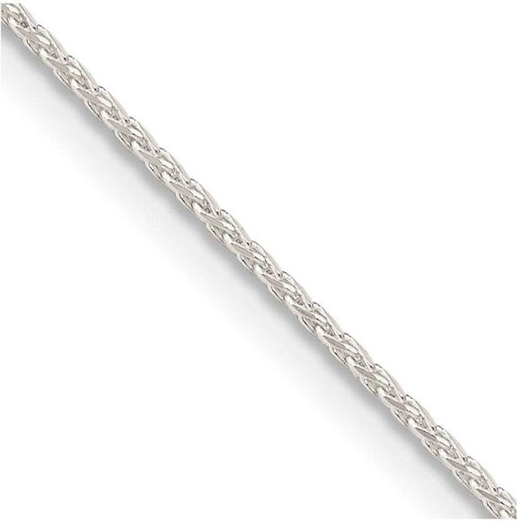 1mm Sterling Silver D/C Solid Round Spiga Chain Necklace, 24 Inch - Picture 1 of 5